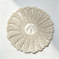 CouldNook Round Embroidered Lace Placemat - Four Openwork Designs