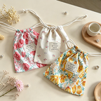 CouldNook Botanical Drawstring Pouch Organizer Bag - Relaxed Daily Helper