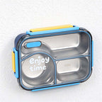 CouldNook Compartment Lunch Box - Clear Lid and Colorful Side Clips