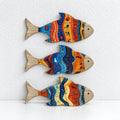 CouldNook Tropical Fish Wall Decoration Set - Shaped Wooden Silhouettes