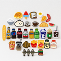 CouldNook Food Embroidered Patch - Bread Sushi and Drink Designs