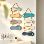 CouldNook Wall-Mounted Slipper Organizer - Space-Saving Bathroom Rack