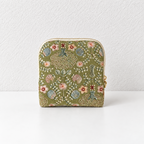 CouldNook Floral Jewelry Pouch - Zippered Border And Layered Interior Storage