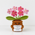 CouldNook Yarn Flower Planter Ornament - Layered Bloom Arrangement