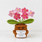 CouldNook Yarn Flower Planter Ornament - Layered Bloom Arrangement