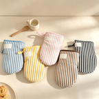 CouldNook Striped Full Hand Oven Mitts - Neat Corner Addition