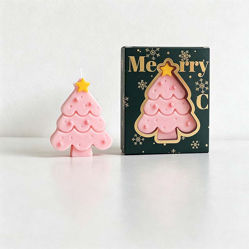CouldNook Christmas Tree Scented Candle - Scalloped Branches And Star Topper