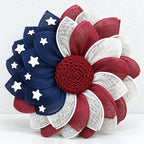 CouldNook Patriotic Flower Wall Plaque - Star Pattern and Petal Design