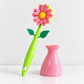 CouldNook Flower Dish Brush - Leafy Stem Handle And Vase Holder