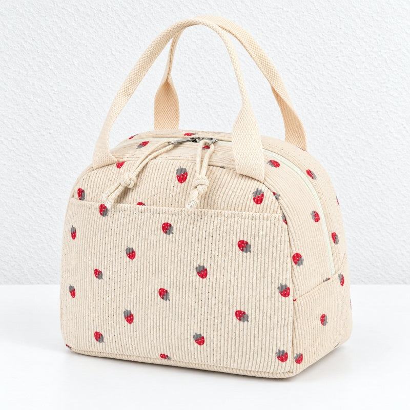 CouldNook Strawberry Lunch Bag - Curved Top and Front Pocket