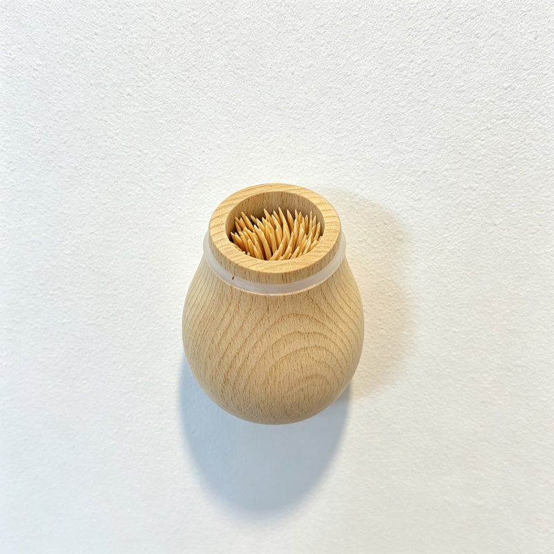CouldNook Wooden Mushroom Toothpick Holder - Two-Tone Cap Design