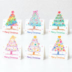 CouldNook Pastel Christmas Tree Greeting Card - Shaped Painted Top