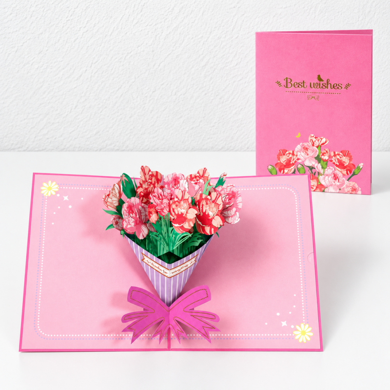 CouldNook Botanical Pop-Up Card - Layered Flowers and Decorative Nature Scenes