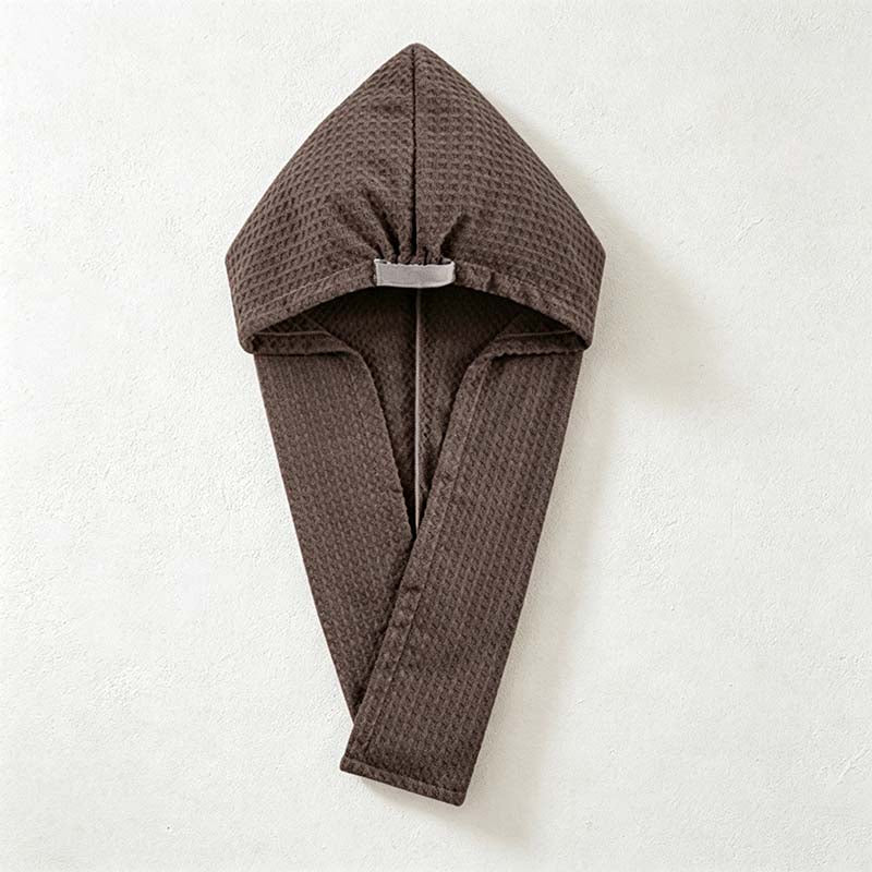 CouldNook Textured Hair Towel Wrap - Waffle Surface And Retaining Band