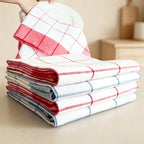 CouldNook Plaid Cotton Tea Towel - Red and Blue Woven Checks