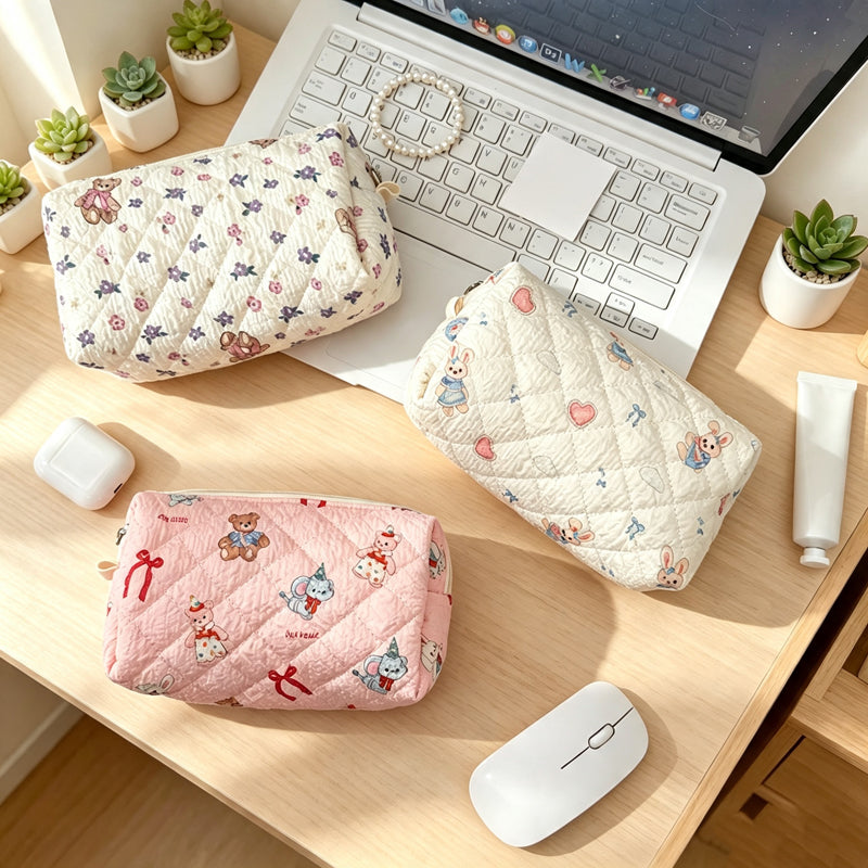 CouldNook Quilted Pencil Case - Vanity Storage Accent