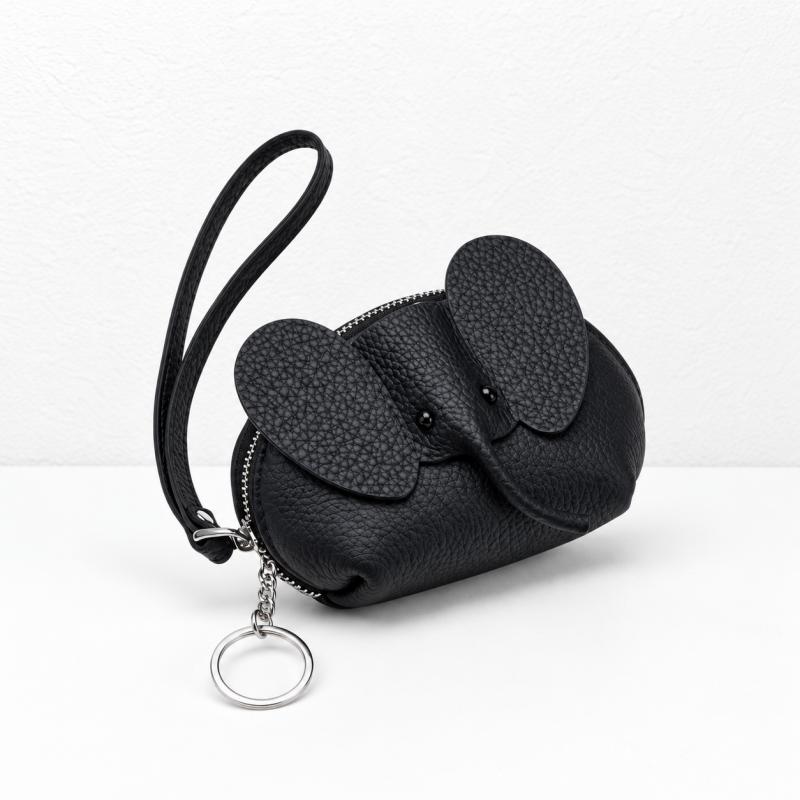 CouldNook Elephant Coin Pouch - Raised Ears And Wrist Strap