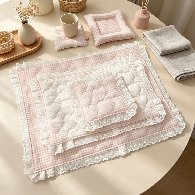 CouldNook Quilted Kitchen Pad - Soft Layered Table Accent