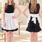CouldNook Ruffled Waist Apron - Tie Back Designs