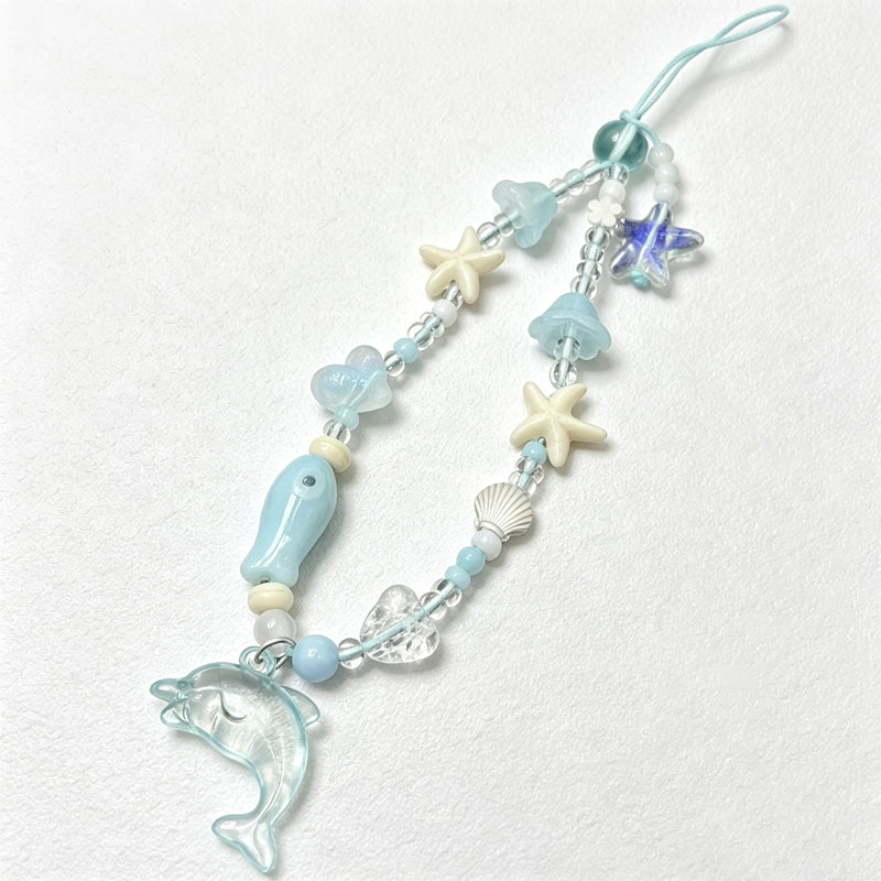 CouldNook Dolphin Starfish Phone Charm - Loop Cord Attachment