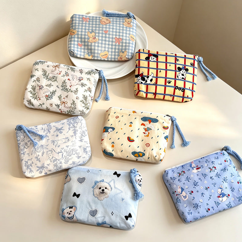 CouldNook Cartoon Animal Print Coin Pouch - Small Storage Accent