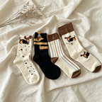 CouldNook Cozy Dog Motif Crew Socks - Everyday Footwear Accent
