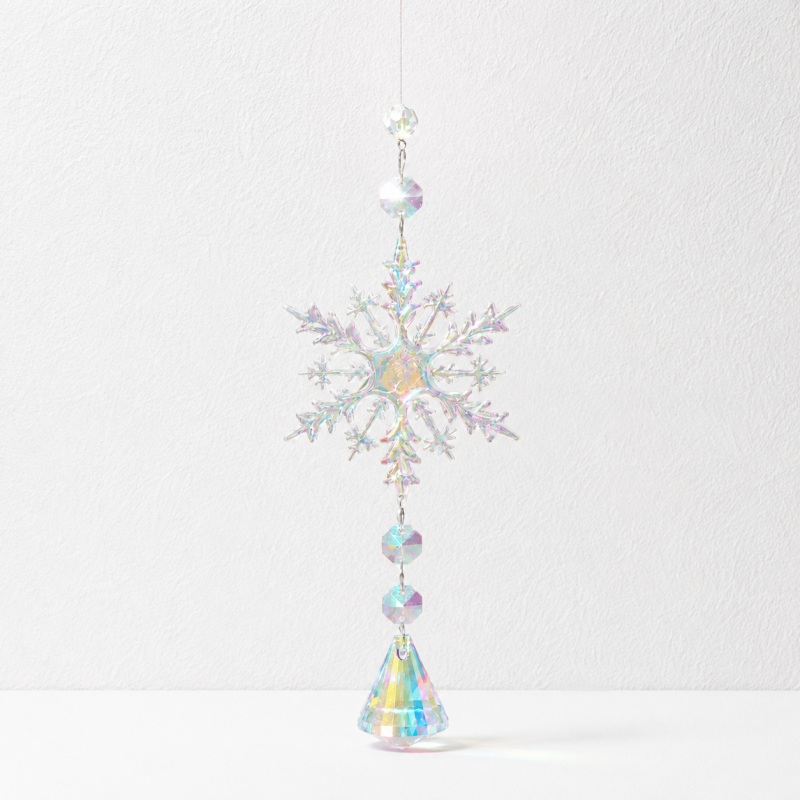 CouldNook Snowflake Crystal Suncatcher Ornament - Four Hanging Designs