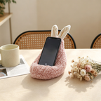 CouldNook Rabbit Shape Phone Pillow - Soft Desk Stand