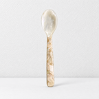 CouldNook Natural Shell Tasting Spoon - Soft Floral Pattern