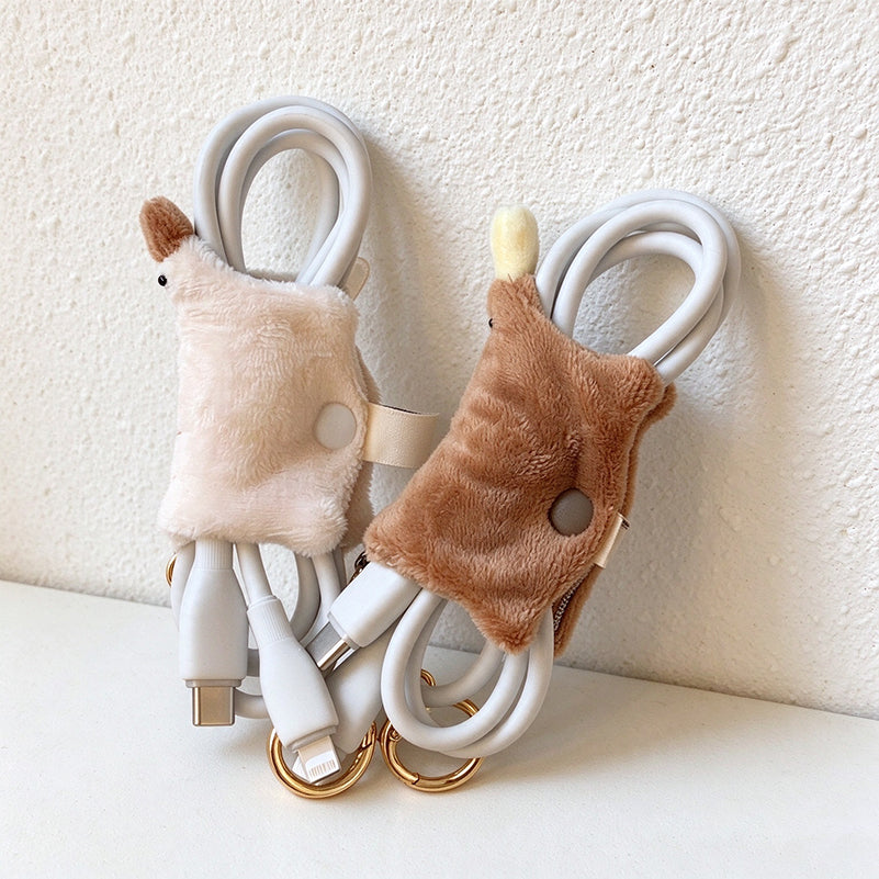 Plush Platypus Cable Organizer - Paired Snap Fasteners