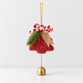 CouldNook Christmas Tree Bell Hanging - Ribbon Bow And Suspended Bell Detail