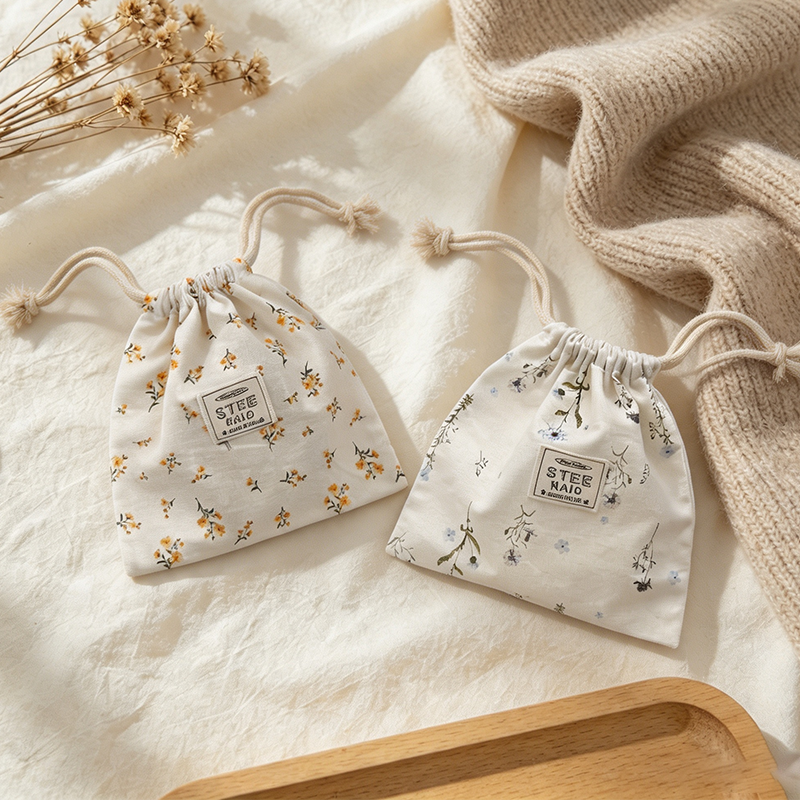 CouldNook Lace Edge Drawstring Organizer Bag - Gentle Storage Detail