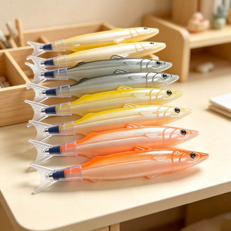 CouldNook Fish Ballpoint Pen - Molded Scales and Clear Tail Cap