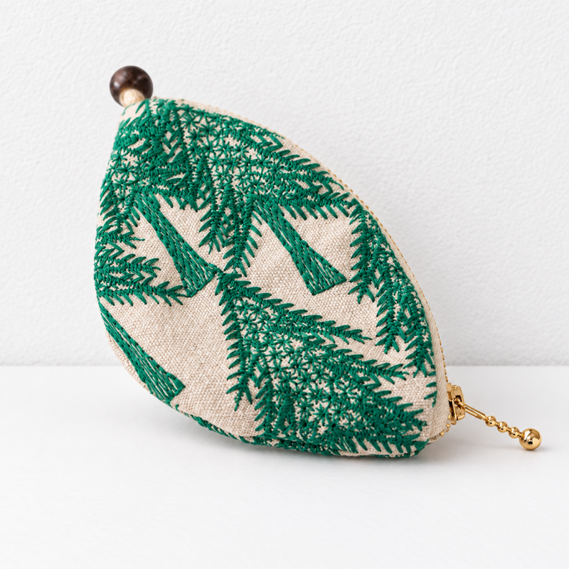 CouldNook Embroidered Key Pouch - Curved Side Zipper