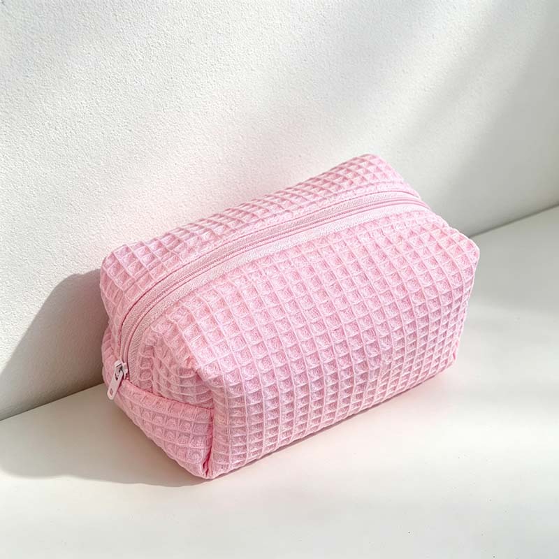CouldNook Waffle Cosmetic Pouch - Four Soft Solid Colors