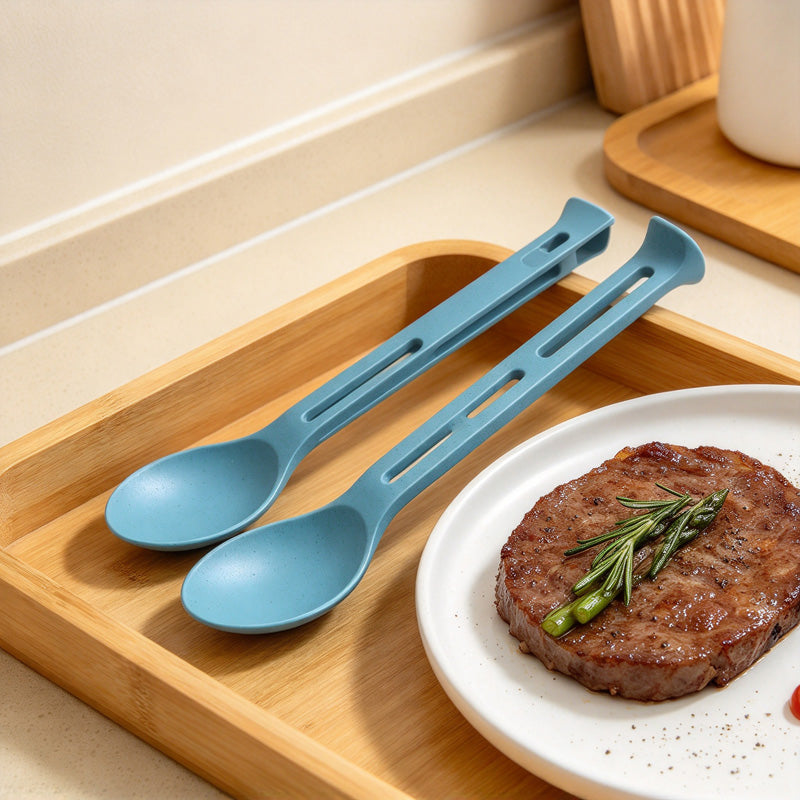 CouldNook Stackable Cutlery Set - Slotted Colorful Handles
