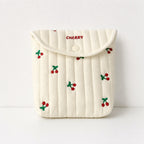CouldNook Cute Embroidered Sanitary Pouch‑Portable Mini Storage Bag for Sanitary Napkins