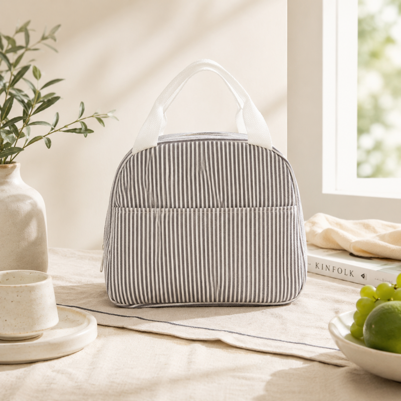 CouldNook Ribbed Lunch Bag - Rounded Top and Front Pocket