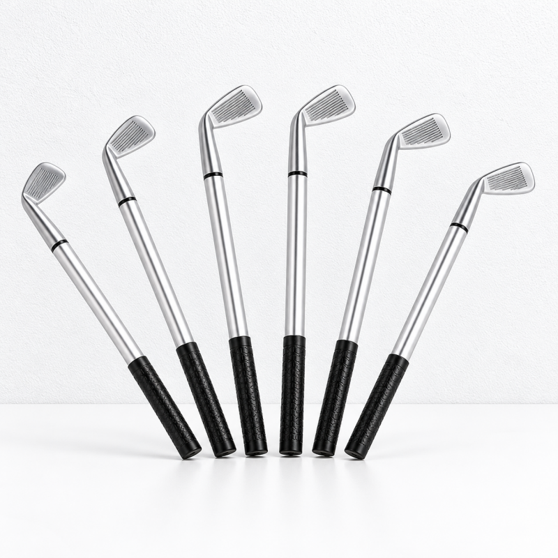 CouldNook Golf Club Ballpoint Pen - Silver Look and Black Cap