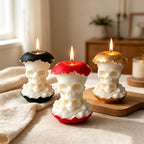CouldNook Skull‑Apple Halloween Scented Candle‑Spooky Holiday Table Ornament