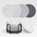 CouldNook Braided Cotton Coaster Set - Spiral Color Collections