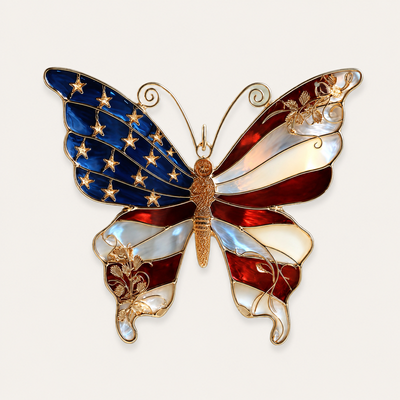 CouldNook Stained Glass Butterfly Suncatcher - Window Hanging Decor