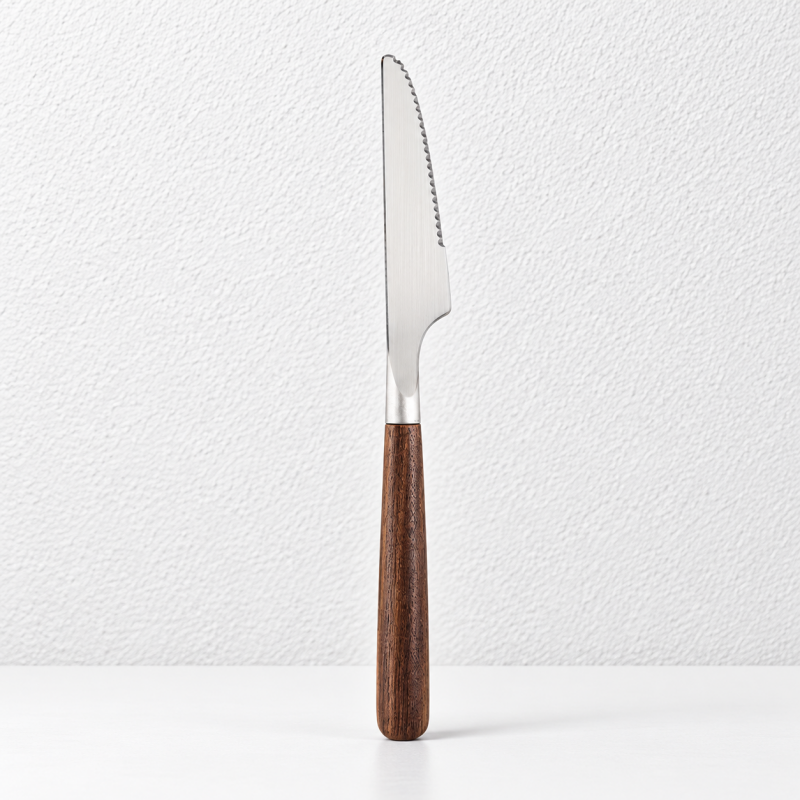 CouldNook Walnut Wood Handle Flatware - Matte and Polished Collection