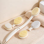 CouldNook Bath Brush Set - Folding Handle And Three Interchangeable Heads