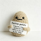 CouldNook Yarn Produce Message Doll Ornament - Assorted Character Shapes