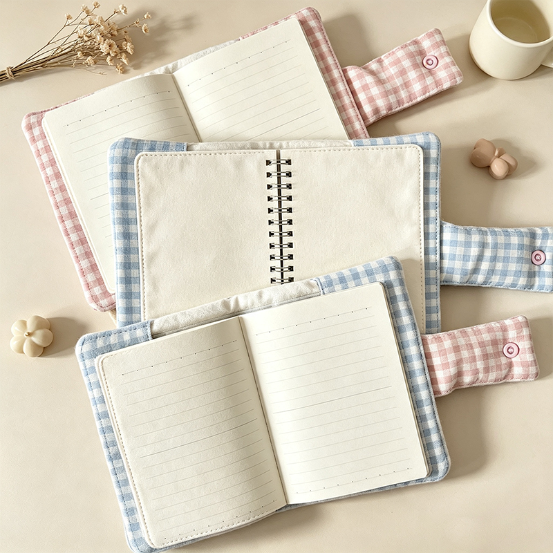 CloudNook Floral Fabric Book Sleeve‑Button Notebook Cover