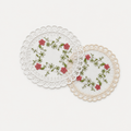 CouldNook Embroidered Floral Lace Coaster 2PCS Set - Tray Styling Accent