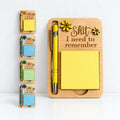 CouldNook Wood Notepad Holder - Message Detail and Pen Recess