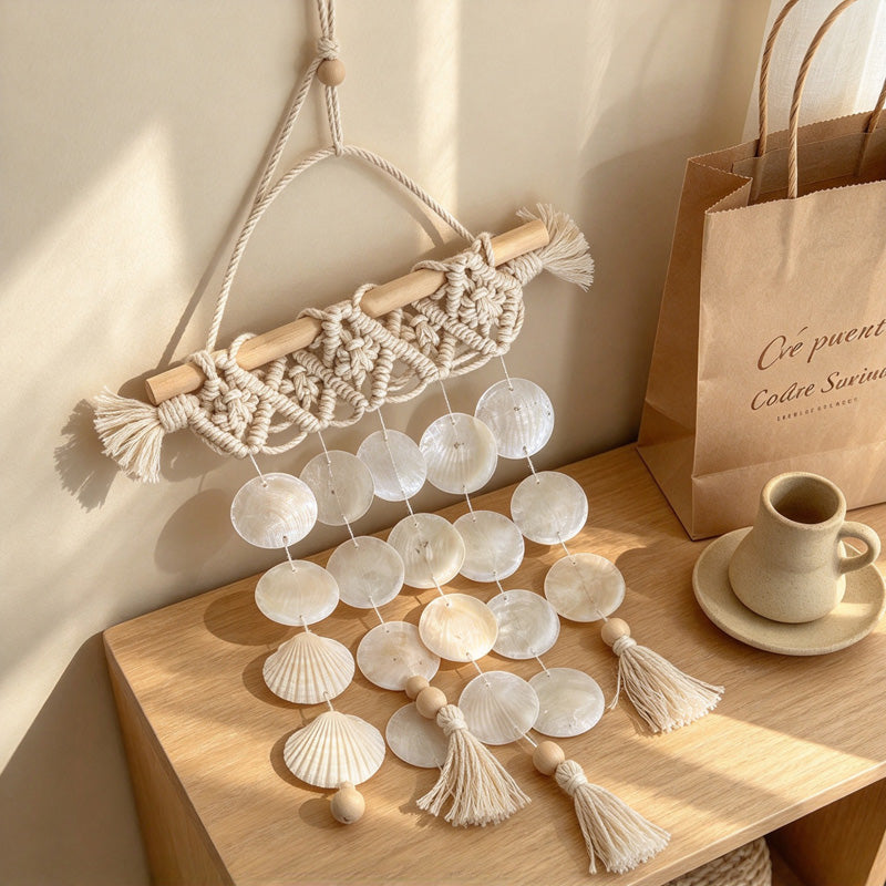 CouldNook Shell Wind Chime Material Kit - Finished Option Also Available