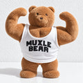 CouldNook Muscle Bear Plush Charm - Raised Arms and Printed Vest